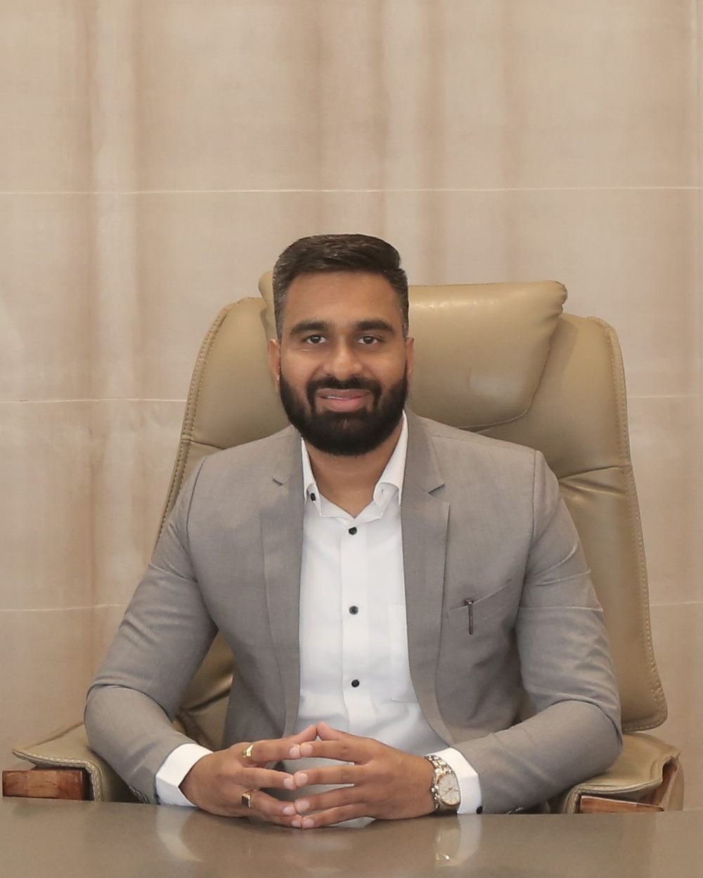 Mr. Rahul D. Prajapati at his desk