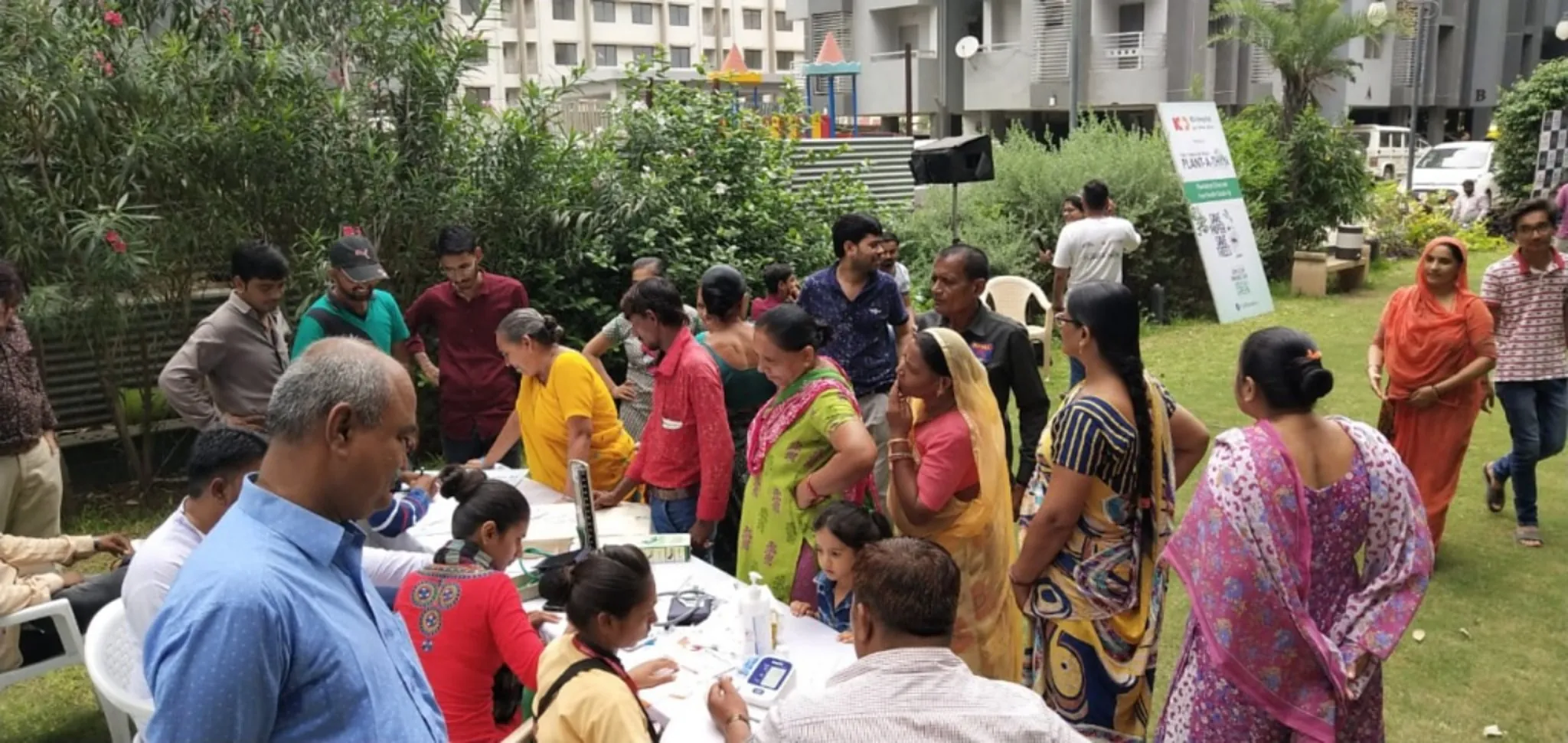A health check-up camp for the community
