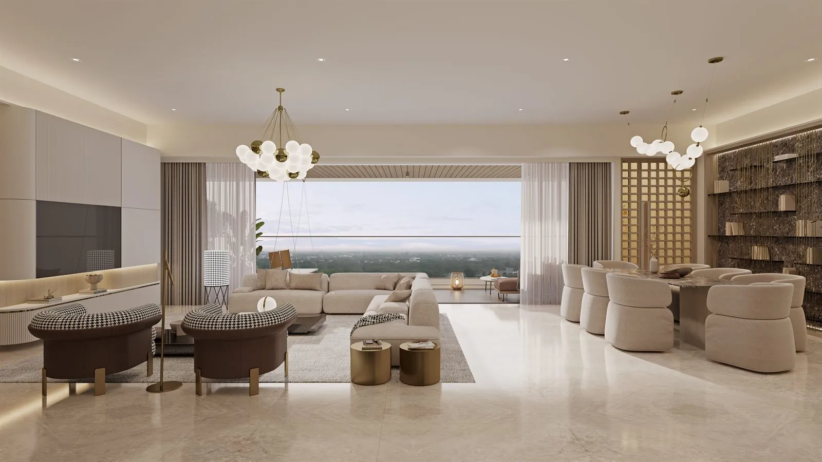 4 BHK lounge