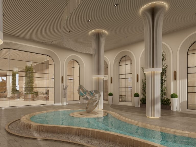 Entrance lobby water feature