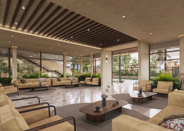 The clubhouse lounge