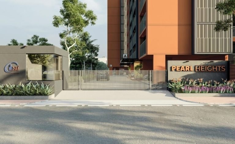 The Pearl Heights entrance gate and nameplate