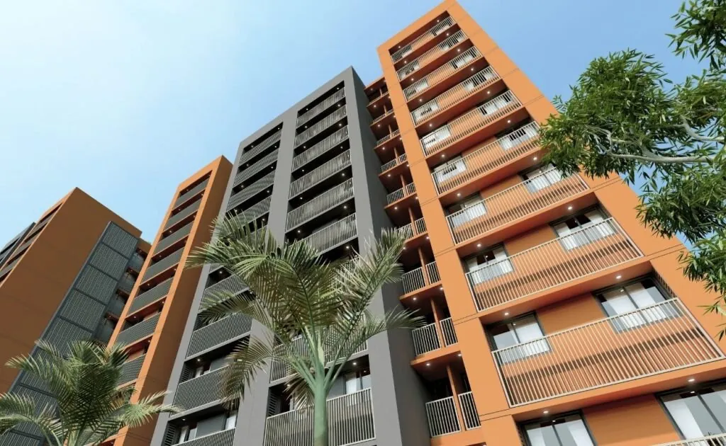 The balconies of a Pearl Heights tower